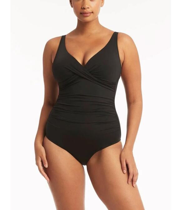 Sea Level Australia Other - Sea Level Australia Nordstrom Eco Essentials Cross Front One-Piece Suit Sz 8 NWT